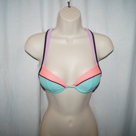 Xhilaration Other - Xhilaration Mint Lilac Coral Colorblock XS Bikini